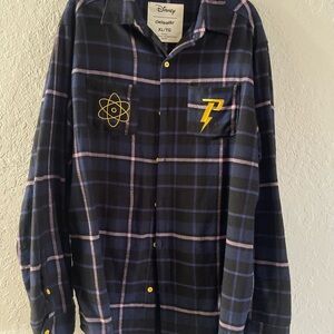 Cakeworthy GOOFY Movie Disney Plaid Powerline Button-Up Shirt